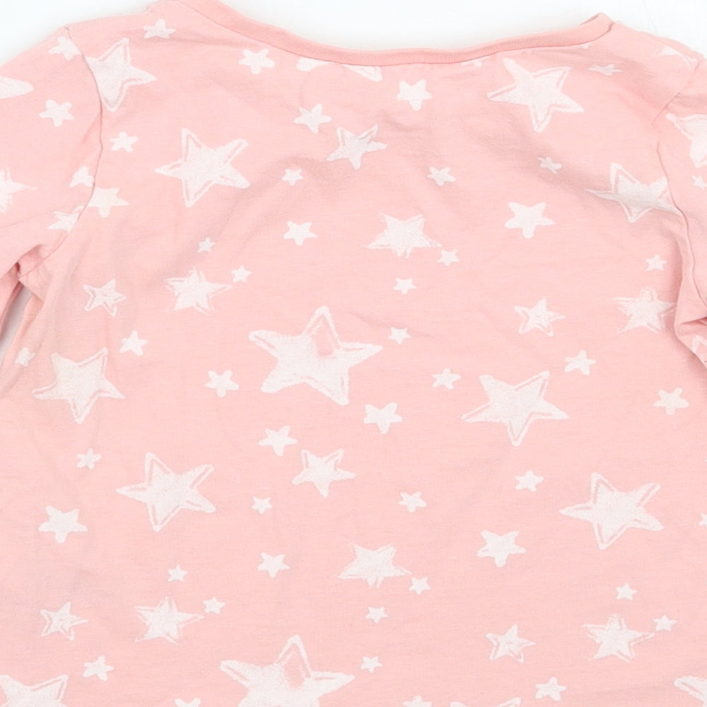 George Girls Pink Geometric Basic T-Shirt Size 12-18 Months