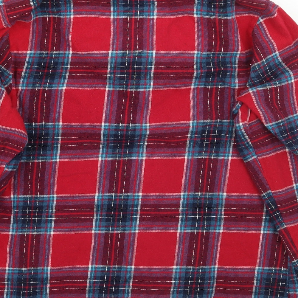 Debenhams Womens Red Check Top Pyjama Top Size 10
