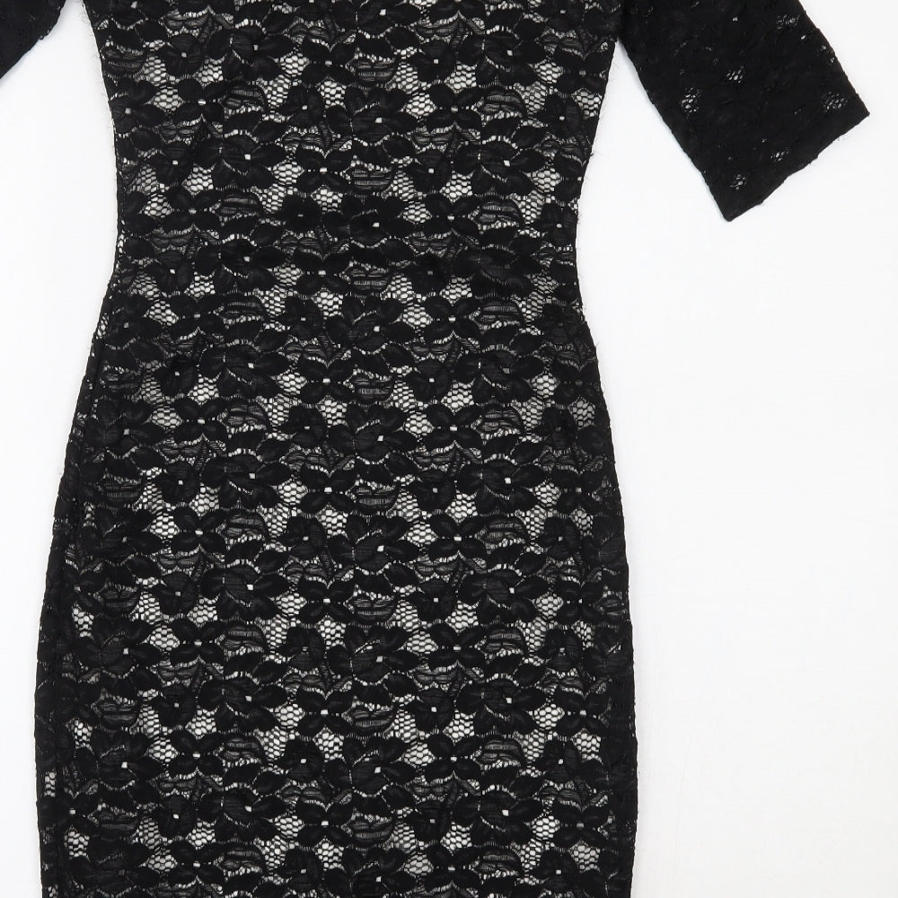 Goddess Womens Black Bodycon Size 8