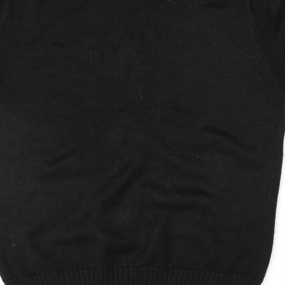 C&A Womens Black Floral Pullover Jumper Size 12