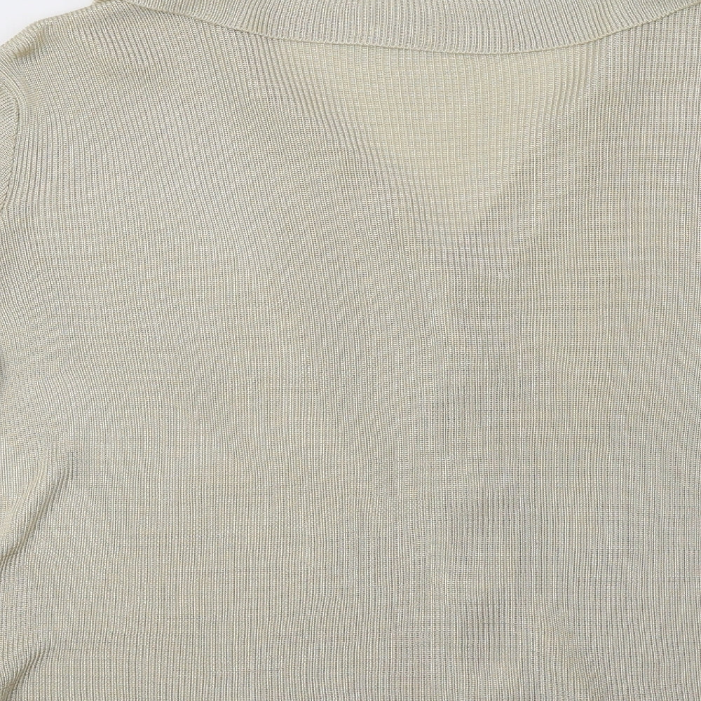 Liz Claiborne` Womens Beige Cardigan Jumper Size M