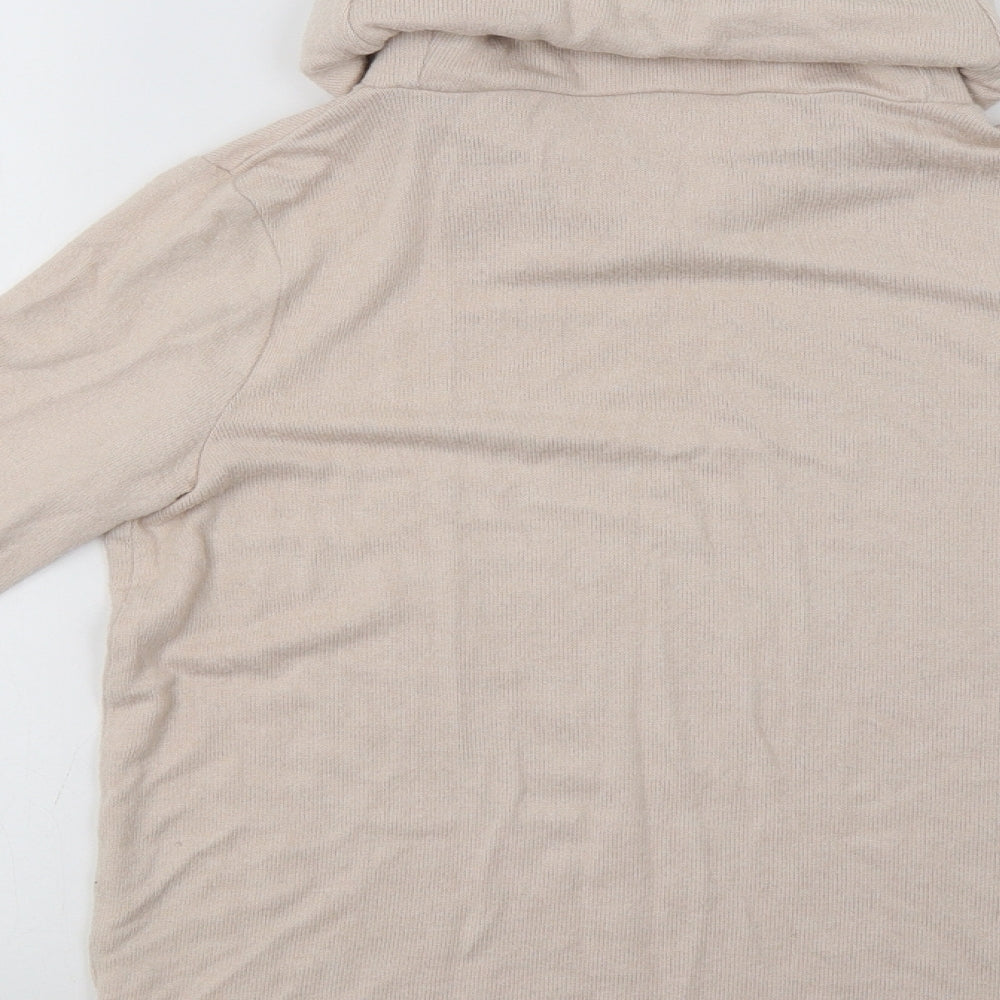 Peacocks Womens Beige Henley Jumper Size 10