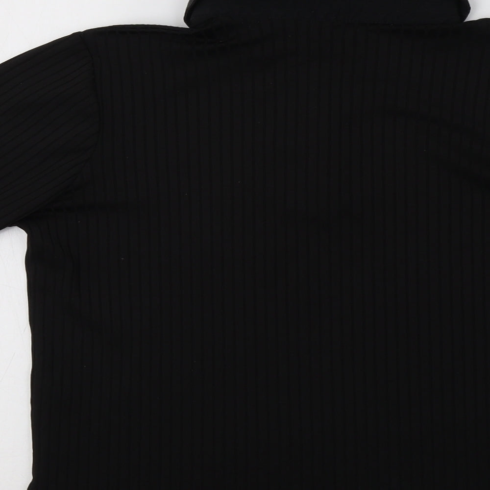 Platform Womens Black Basic Blouse Size 12