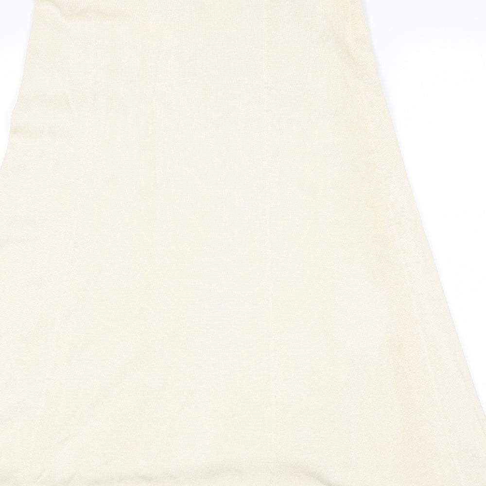 Riddella Womens Beige A-Line Skirt Size 16