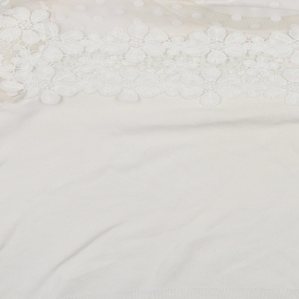 Per Una Womens White Floral Pullover Jumper Size 16