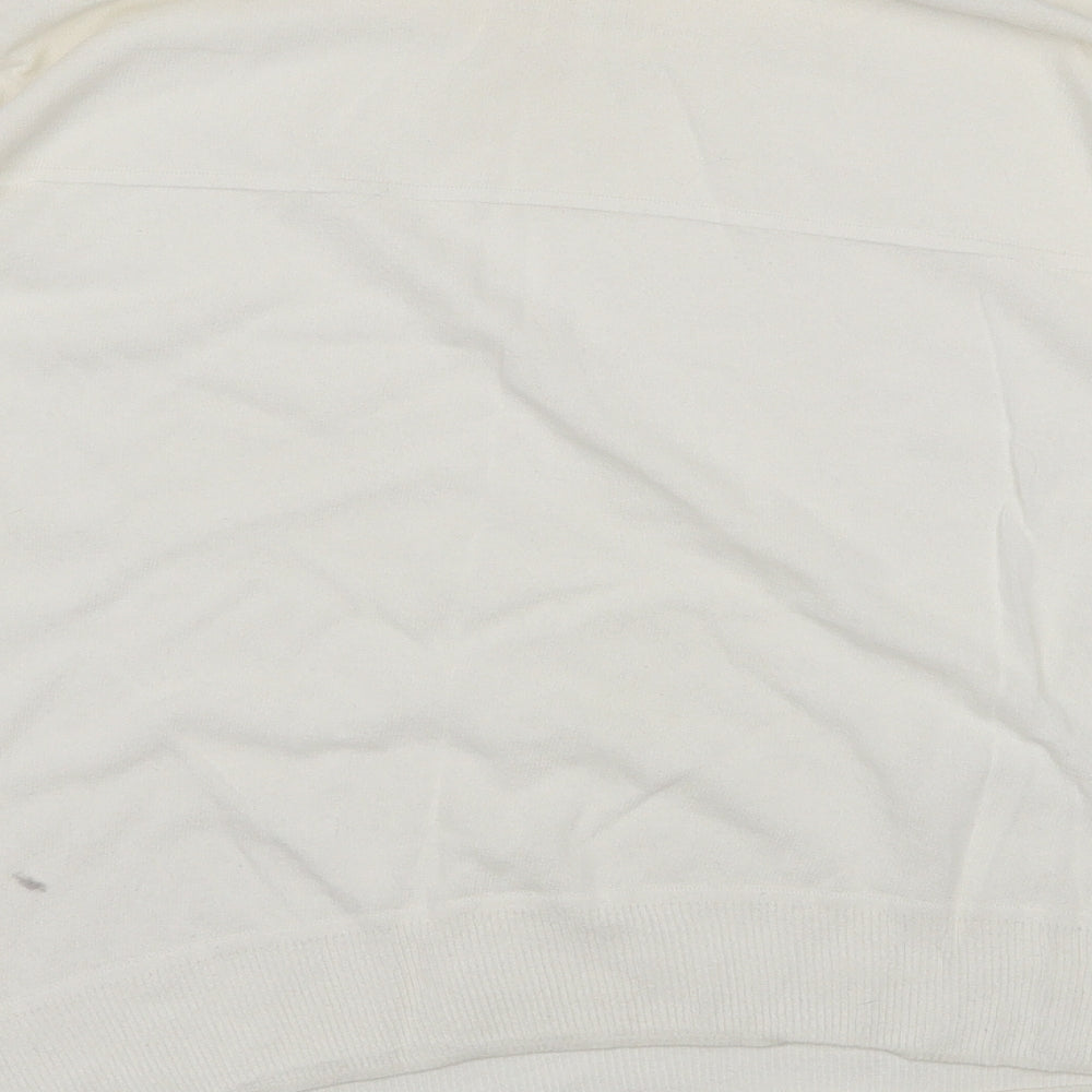 Laura Scott Womens White Pullover Jumper Size 6