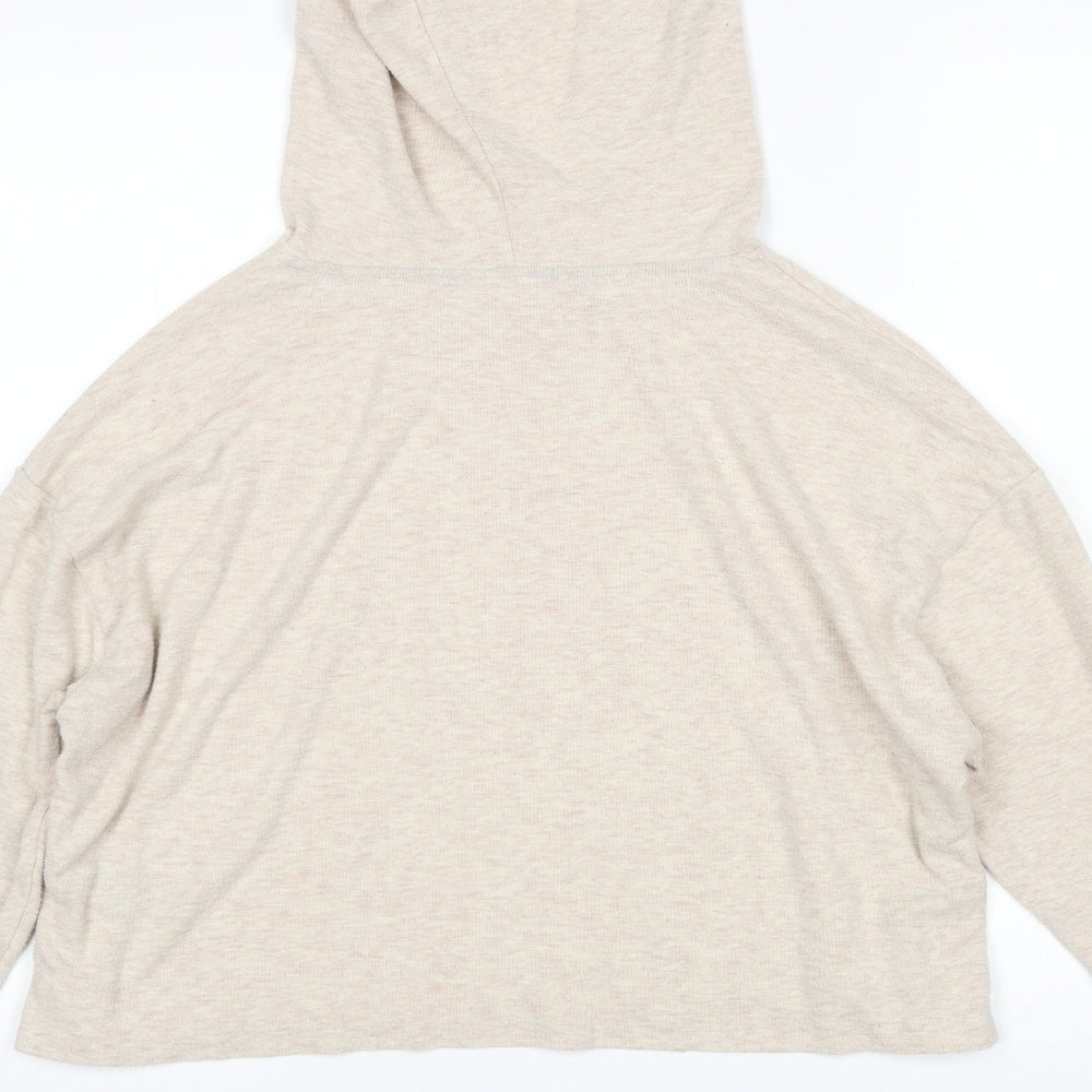New Look Womens Beige Pullover Hoodie Size S