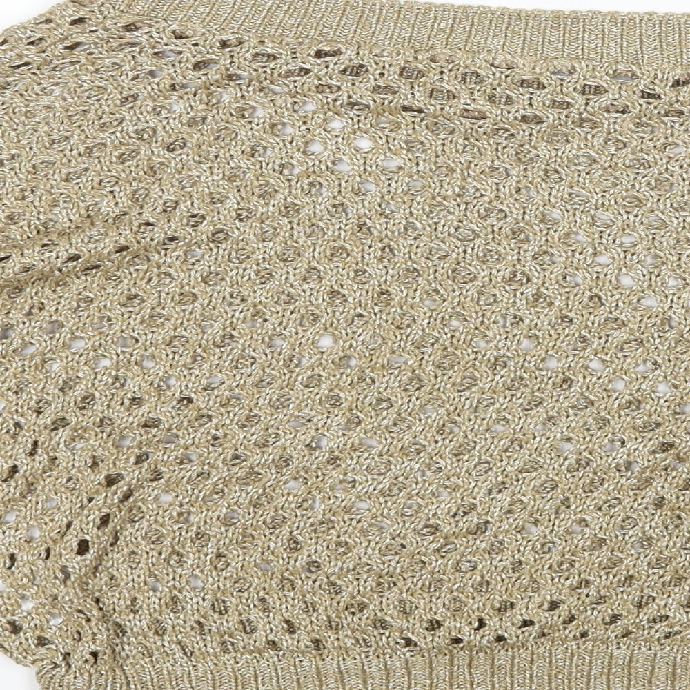 Internacionale Womens Gold Pullover Jumper Size M