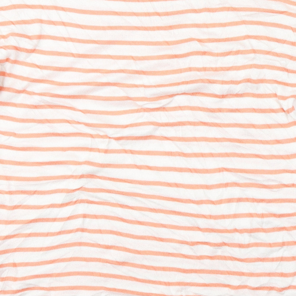 Peacocks Womens Multicoloured Striped Basic T-Shirt Size 10