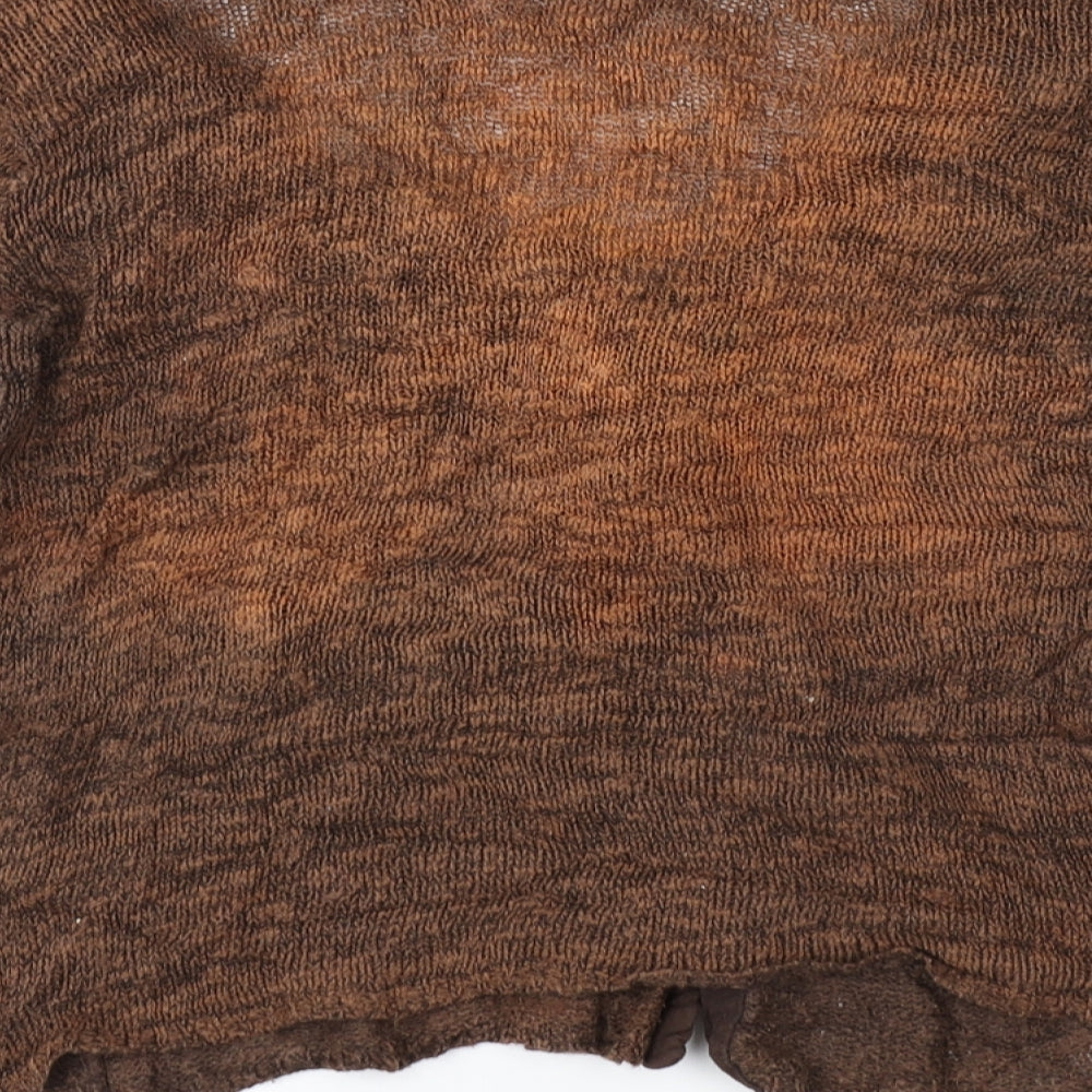Preworn Womens Brown Cardigan Jumper Size 2
