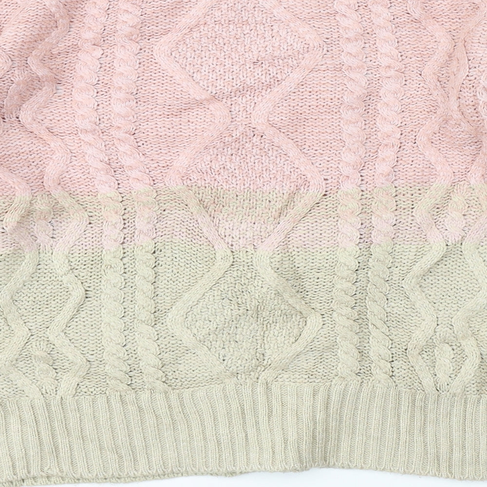 KATSUMI Womens Multicoloured Argyle/Diamond Pullover Jumper Size L