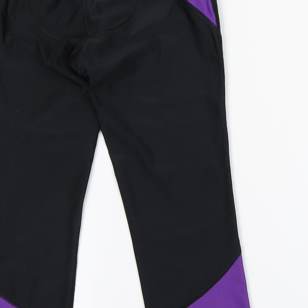 Preworn Womens Black Compression Leggings Size 12 L17 in