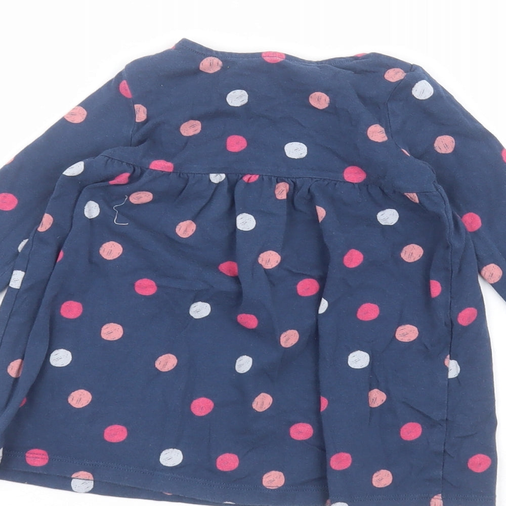 F&F Baby Blue Polka Dot A-Line Size 9-12 Months