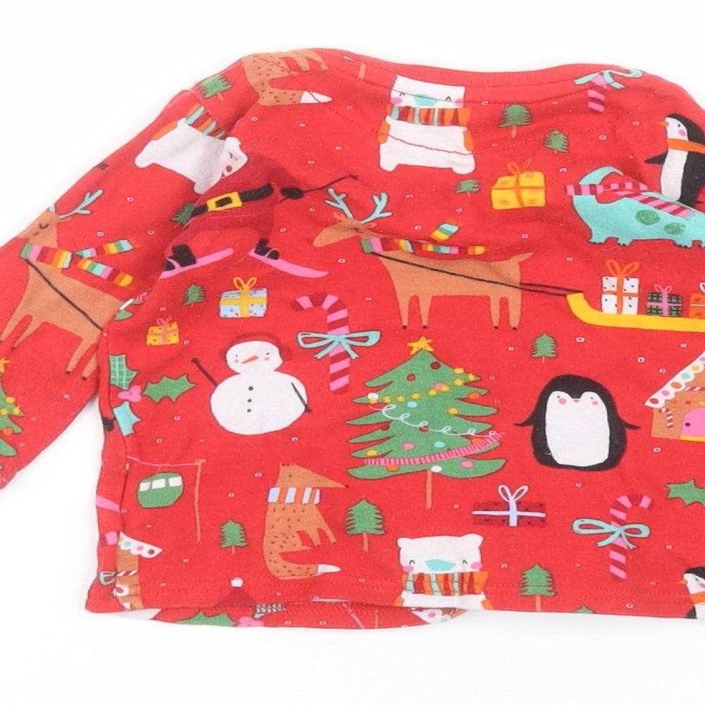 Next Baby Red Basic T-Shirt Size 12-18 Months