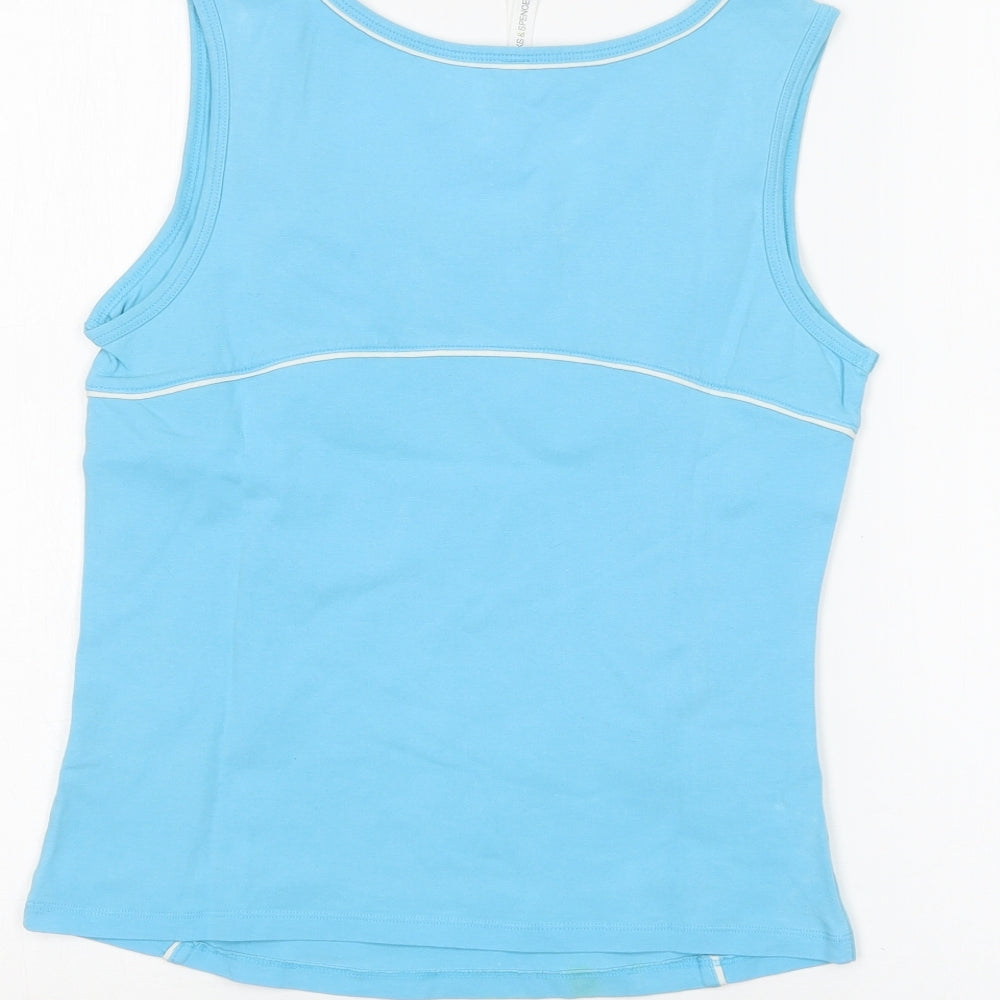 Marks and Spencer Womens Blue Basic Tank Size 12