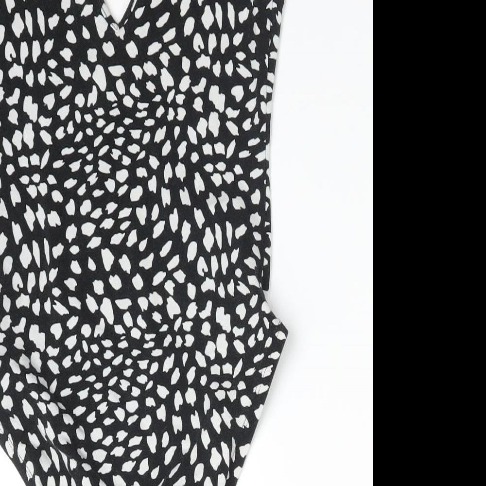 Miss Selfridge Womens Multicoloured Animal Print Bodysuit One-Piece Size 4