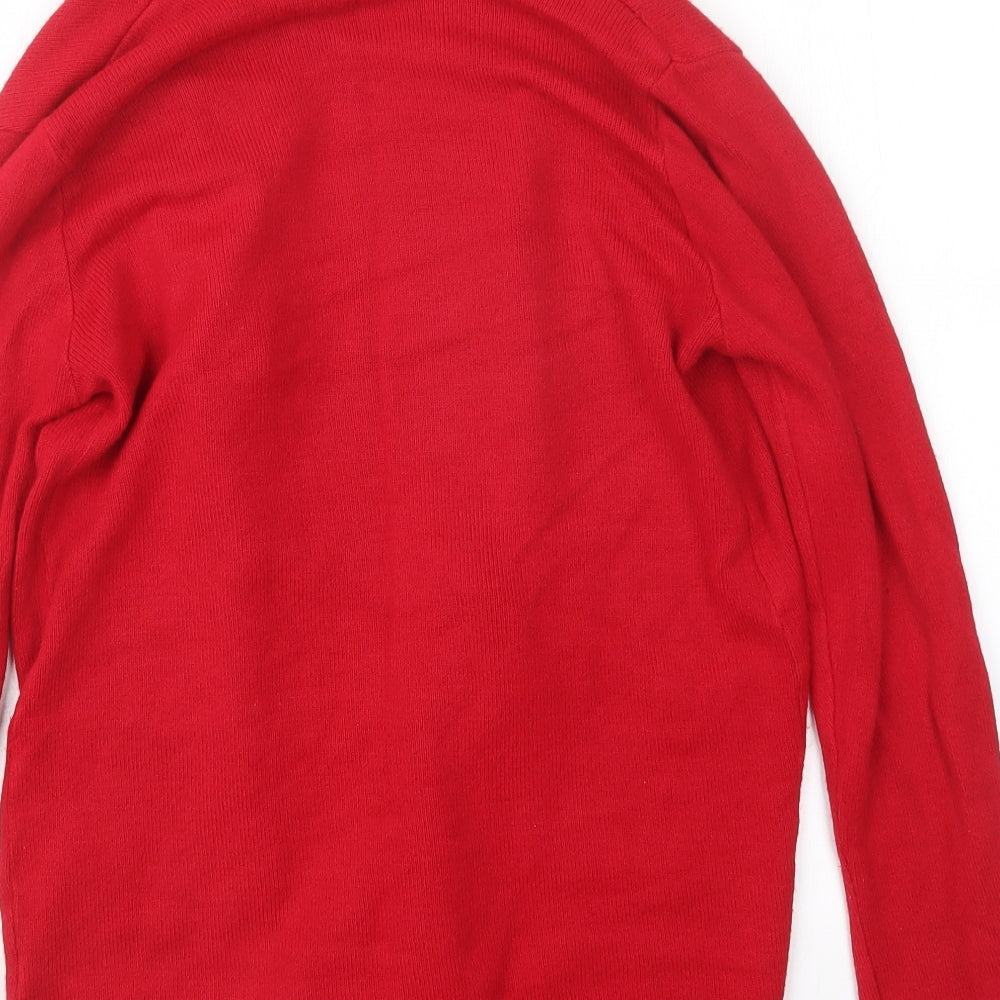 Mexe Womens Red Knit Pullover Jumper Size S