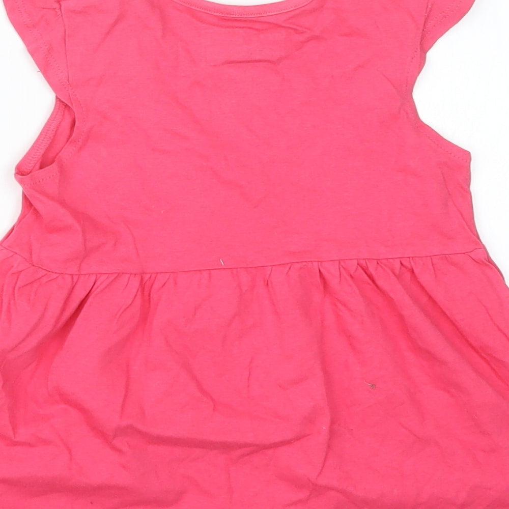 Primark Girls Pink T-Shirt Dress Size 12-18 Months