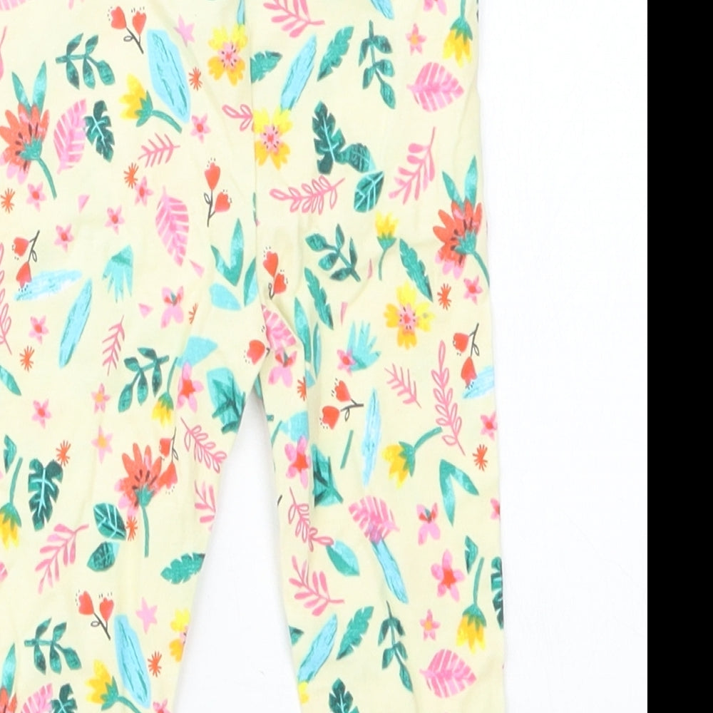 George Girls Ivory Geometric Cargo Trousers Size 6-9 Months