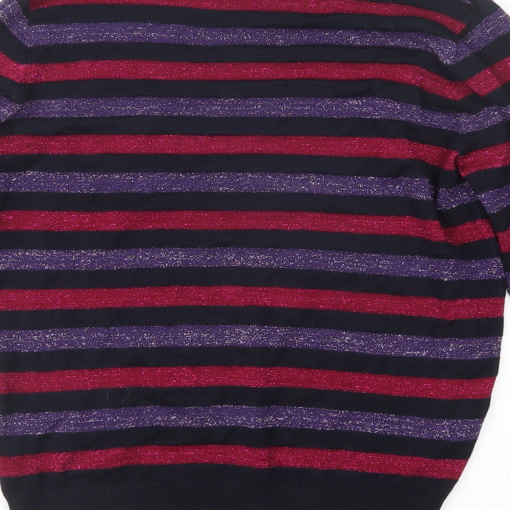 Maine Womens Blue Pullover Jumper Size 12