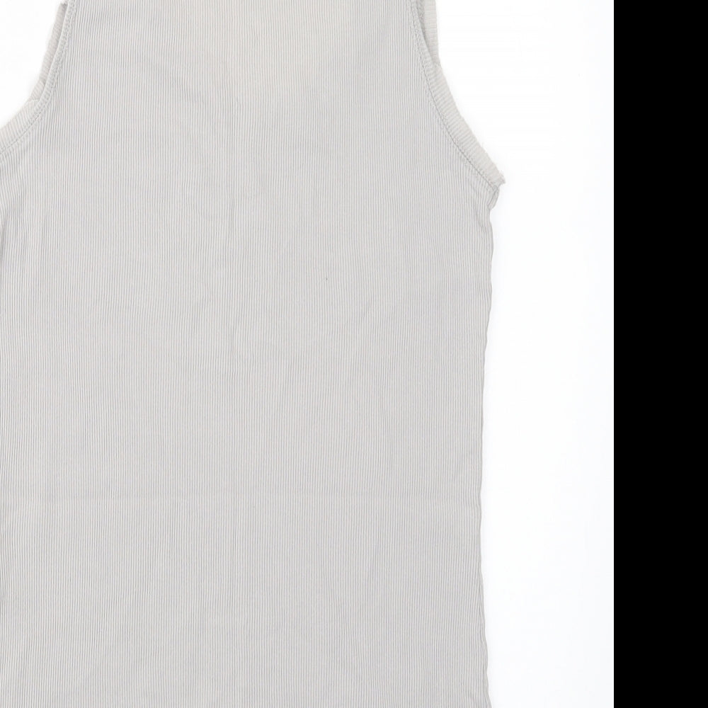Love Label Womens Grey Basic Tank Size 14