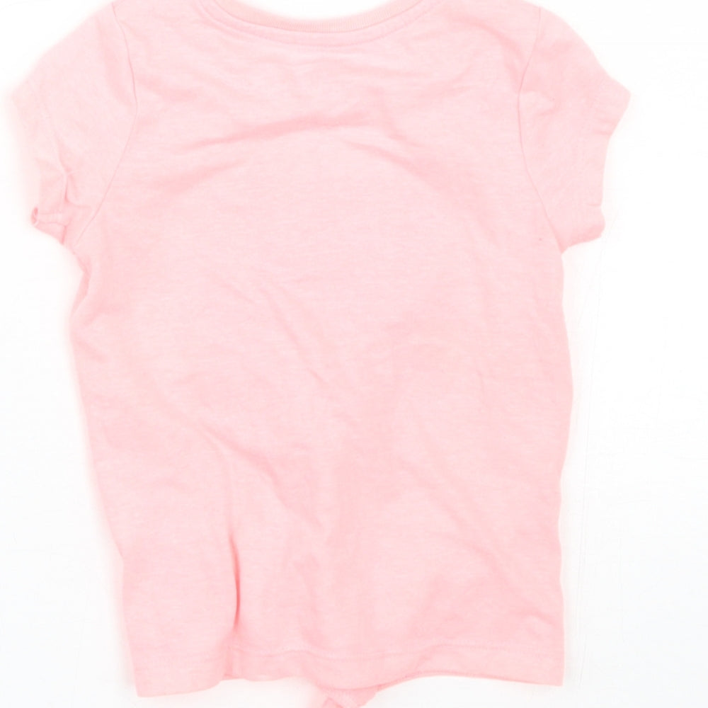 Disney Girls Pink Basic T-Shirt Size 9-12 Months - Minnie Mouse