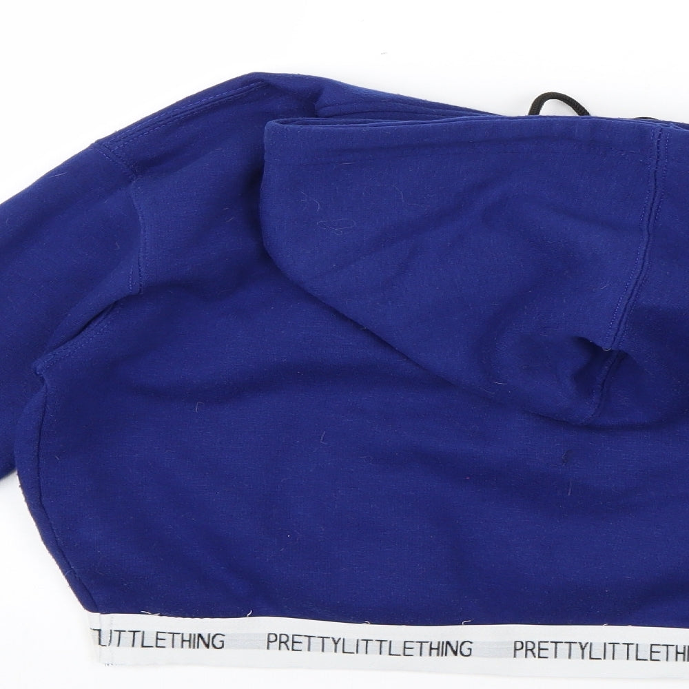 PRETTYLITTLETHING Womens Blue Henley Jumper Size M