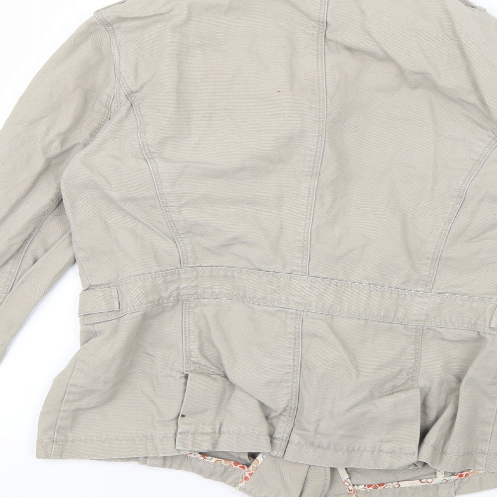 Debenhams Womens Beige Jacket Coat Size 12