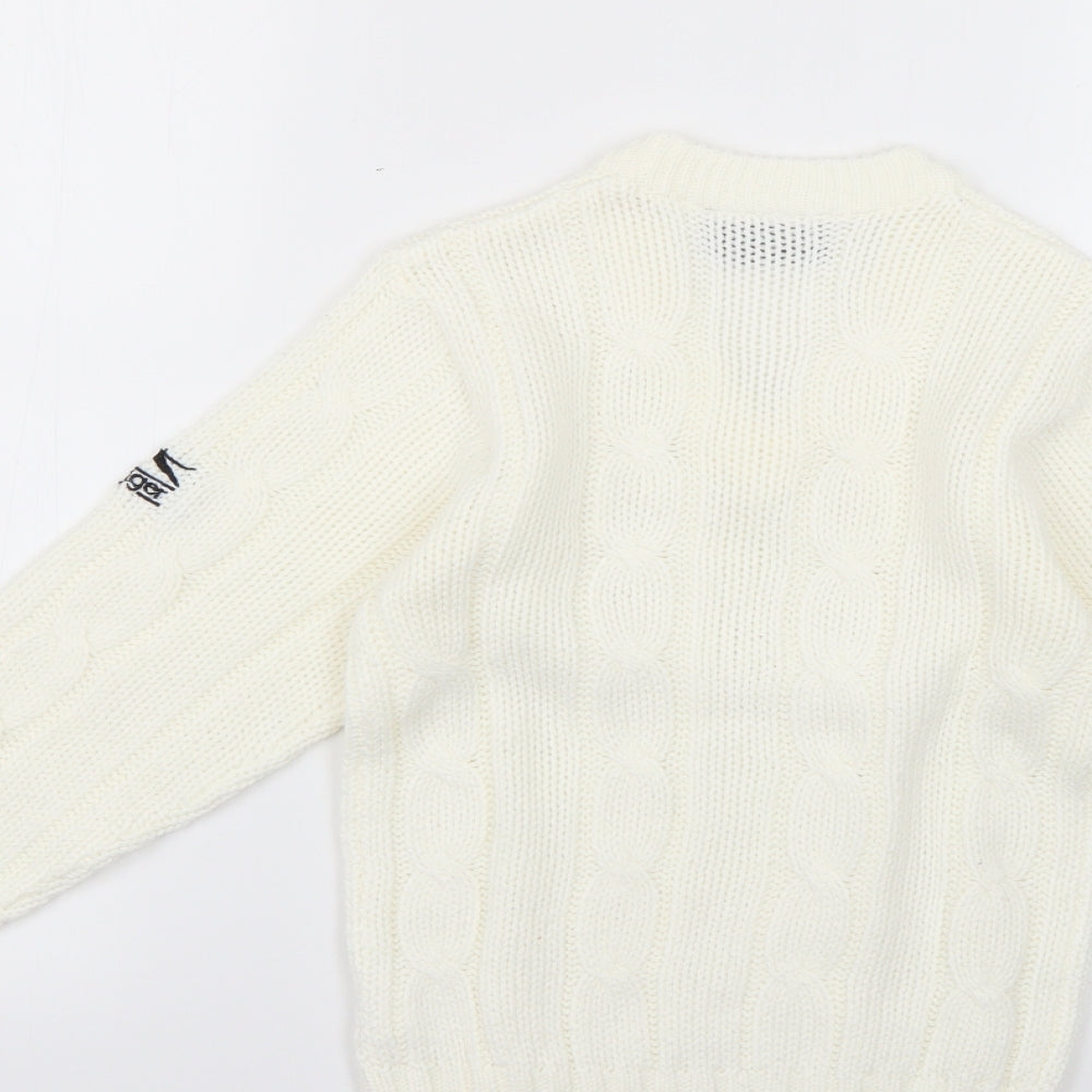 Slazenger Girls White Pullover Jumper Size 9-10 Years