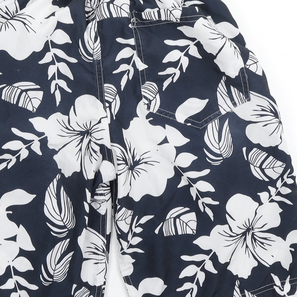 Blue Inc Mens Blue Floral Athletic Shorts Size XS