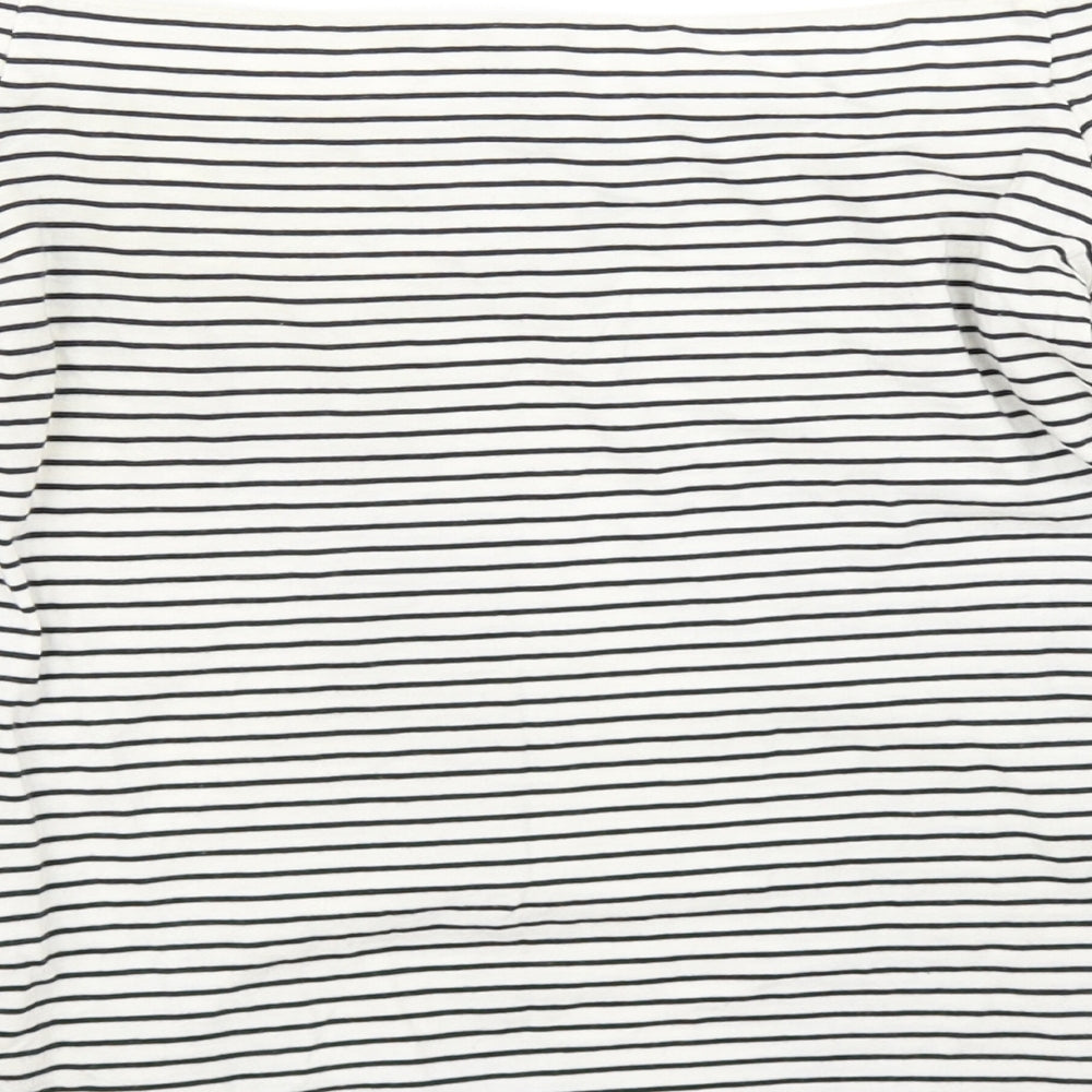 Topshop Womens Blue Striped Basic T-Shirt Size 8