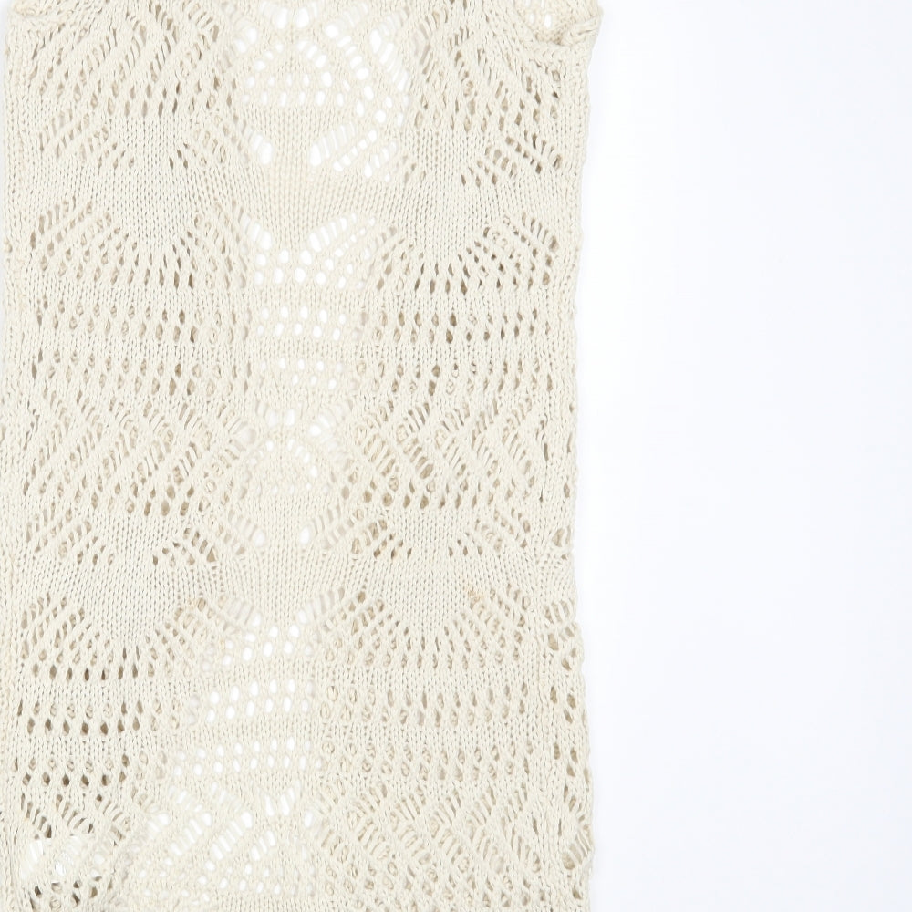 Young Dimension Girls Ivory Knit Wrap Jumper Size 10-11 Years
