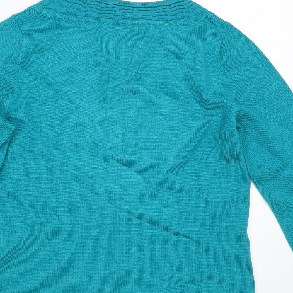 Bonmarché Womens Blue Knit Pullover Jumper Size XS