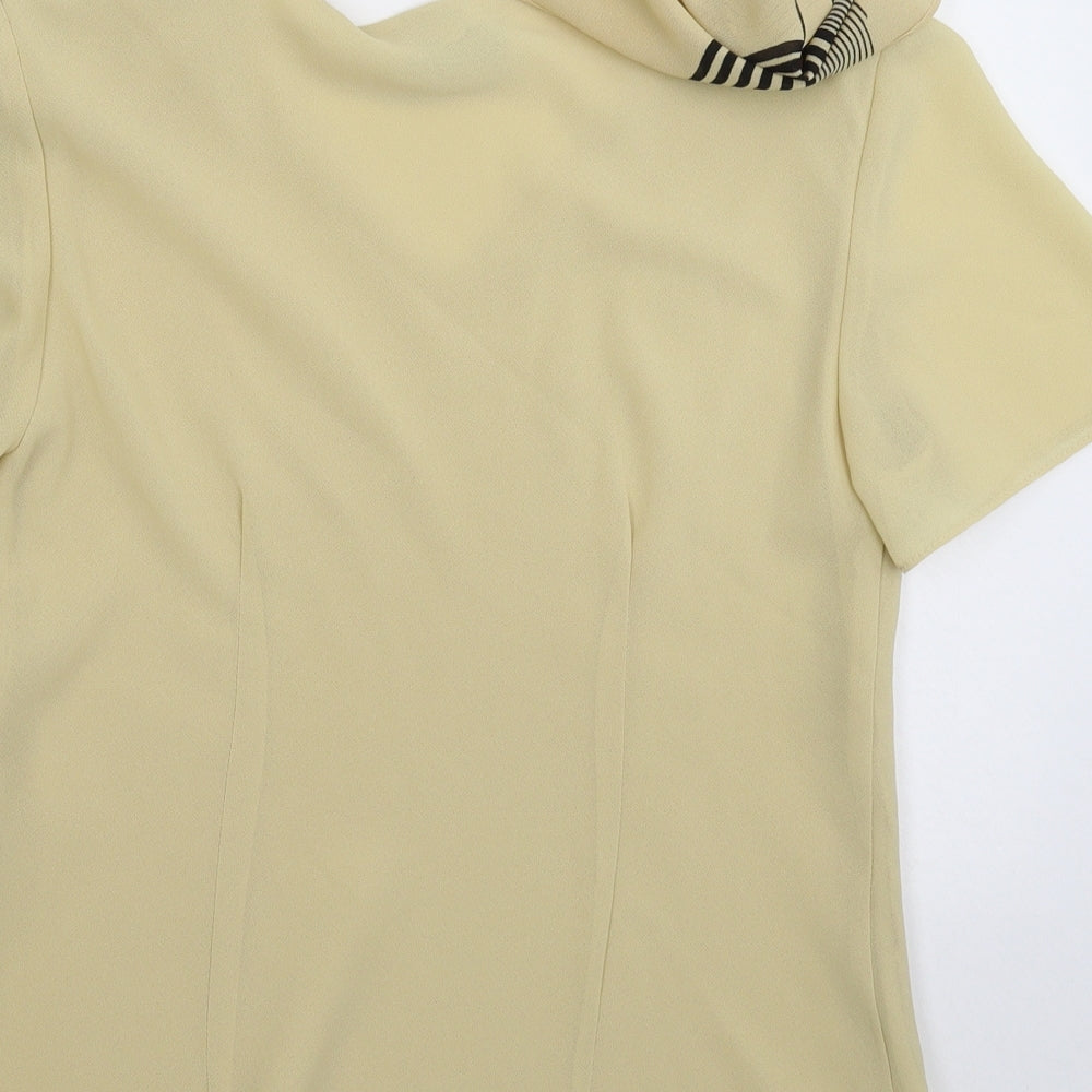 Michel Womens Beige Basic Blouse Size M