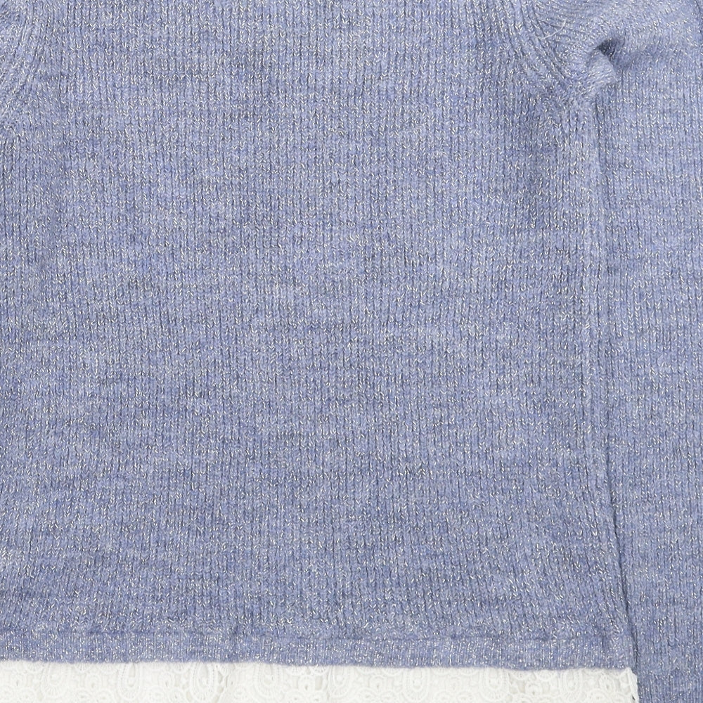 George Womens Blue Knit Pullover Jumper Size 8