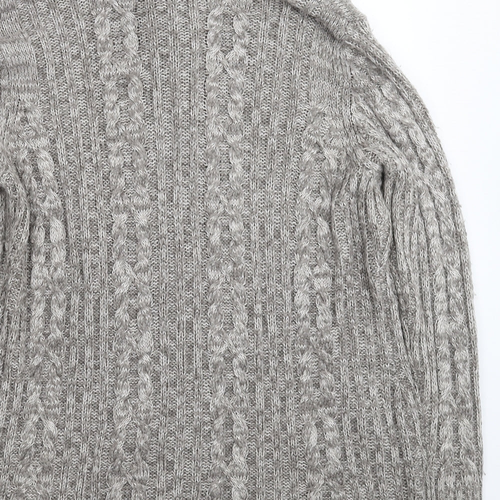 Bonmarché Womens Grey Knit Cardigan Jumper Size M