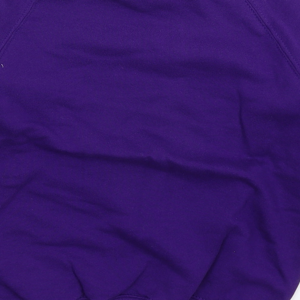 Fruit of the Loom Boys Purple Pullover Sweatshirt Size 7-8 Years