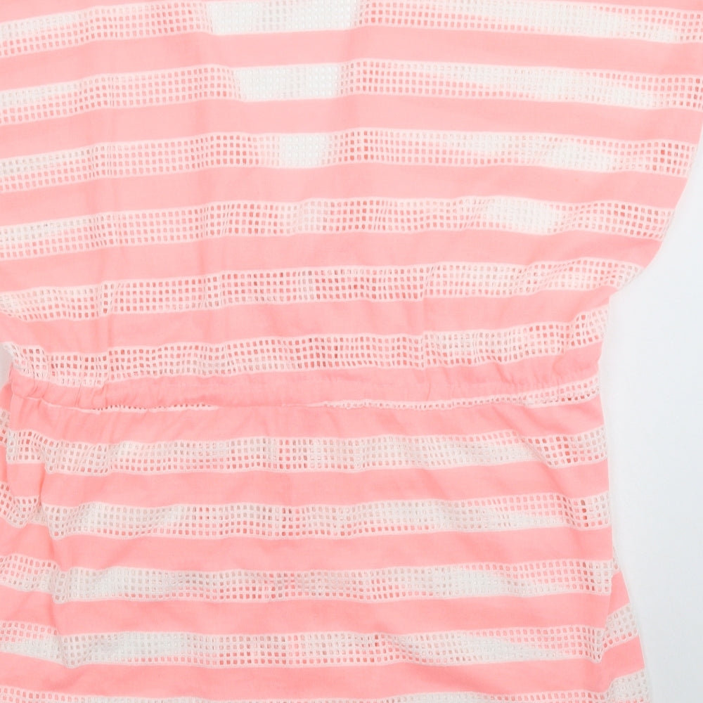 Ocean Club Womens Pink Striped Cardigan Jumper Size 16