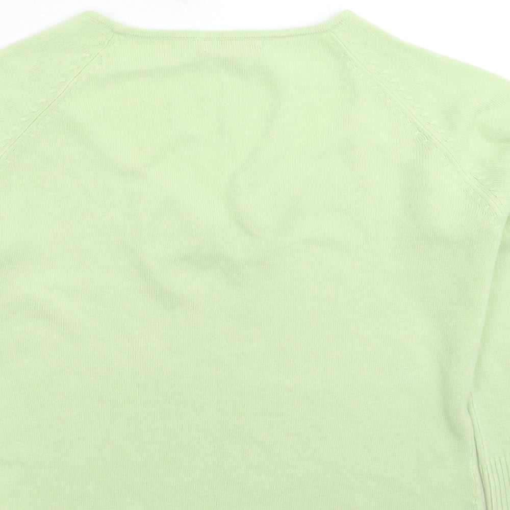 Debbie Morgan Womens Green Knit Pullover Jumper Size L