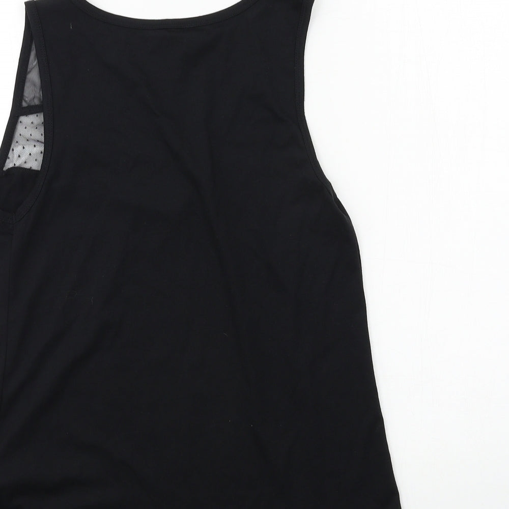 George Womens Black Jersey Basic Tank Size 8