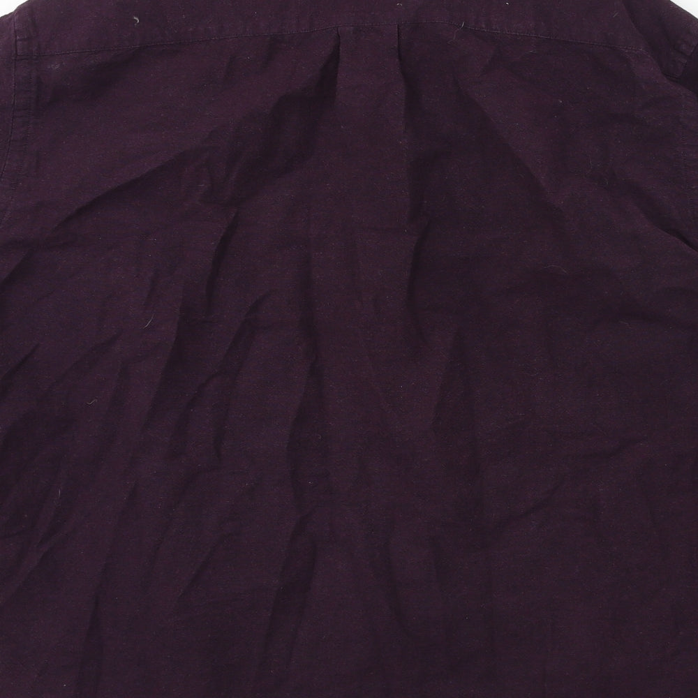 H&M Mens Purple Button-Up Size M