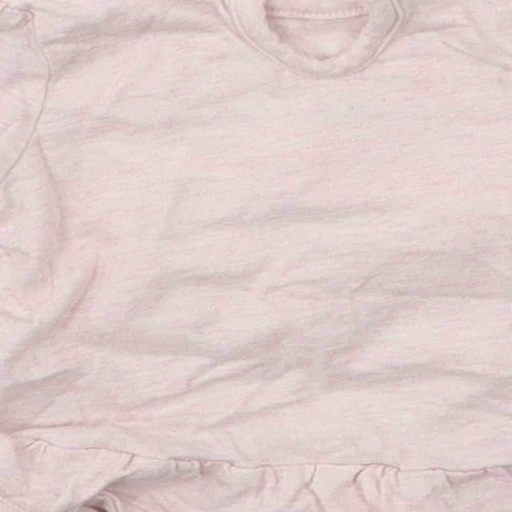 George Girls Pink Jersey Basic T-Shirt Size Newborn - Polar bear