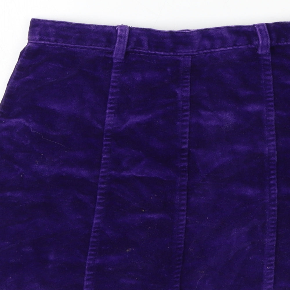 The Trader Jeans Company Girls Purple Velour A-Line Skirt Size 11 Years