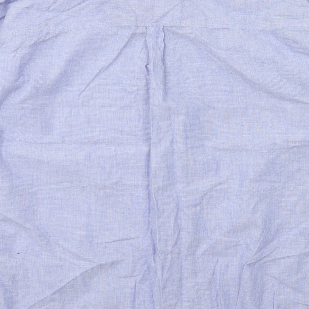 NEXT Womens Blue Basic Button-Up Size 8