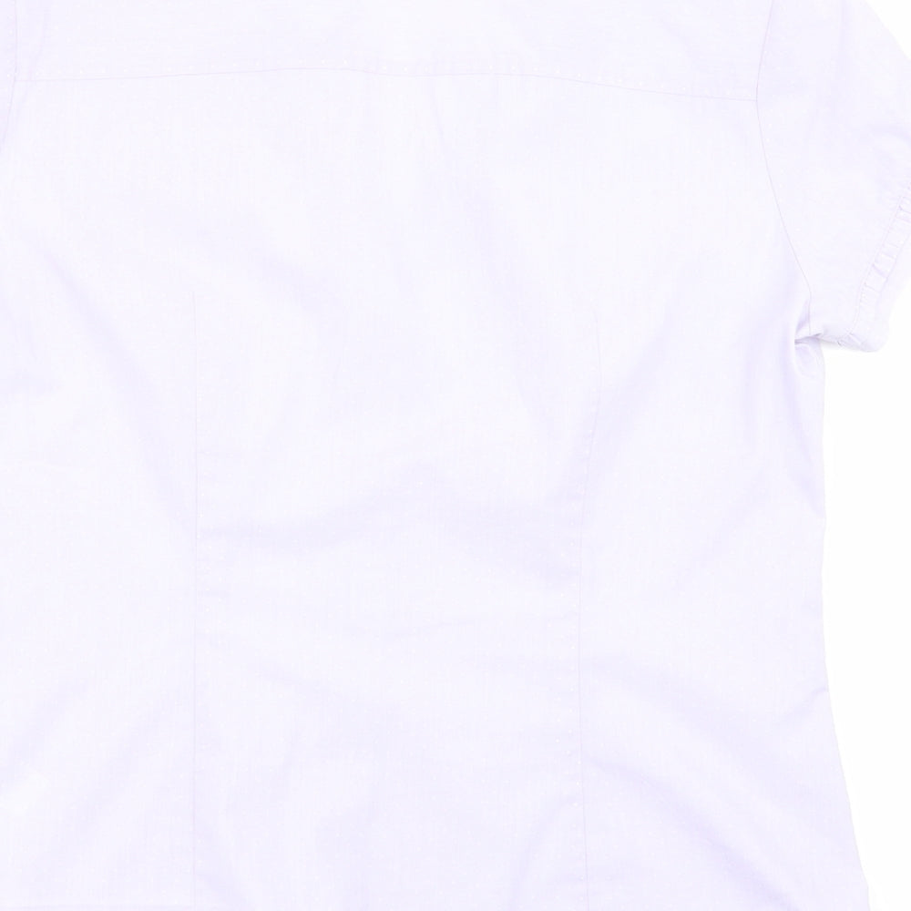 Marks & Spencer Womens Purple Basic Button-Up Size 10