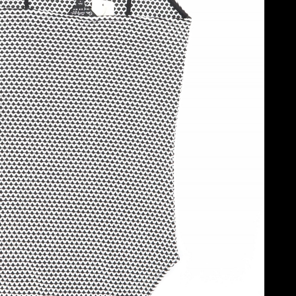 Miss Selfridge Womens Multicoloured Geometric Bodysuit One-Piece Size 14
