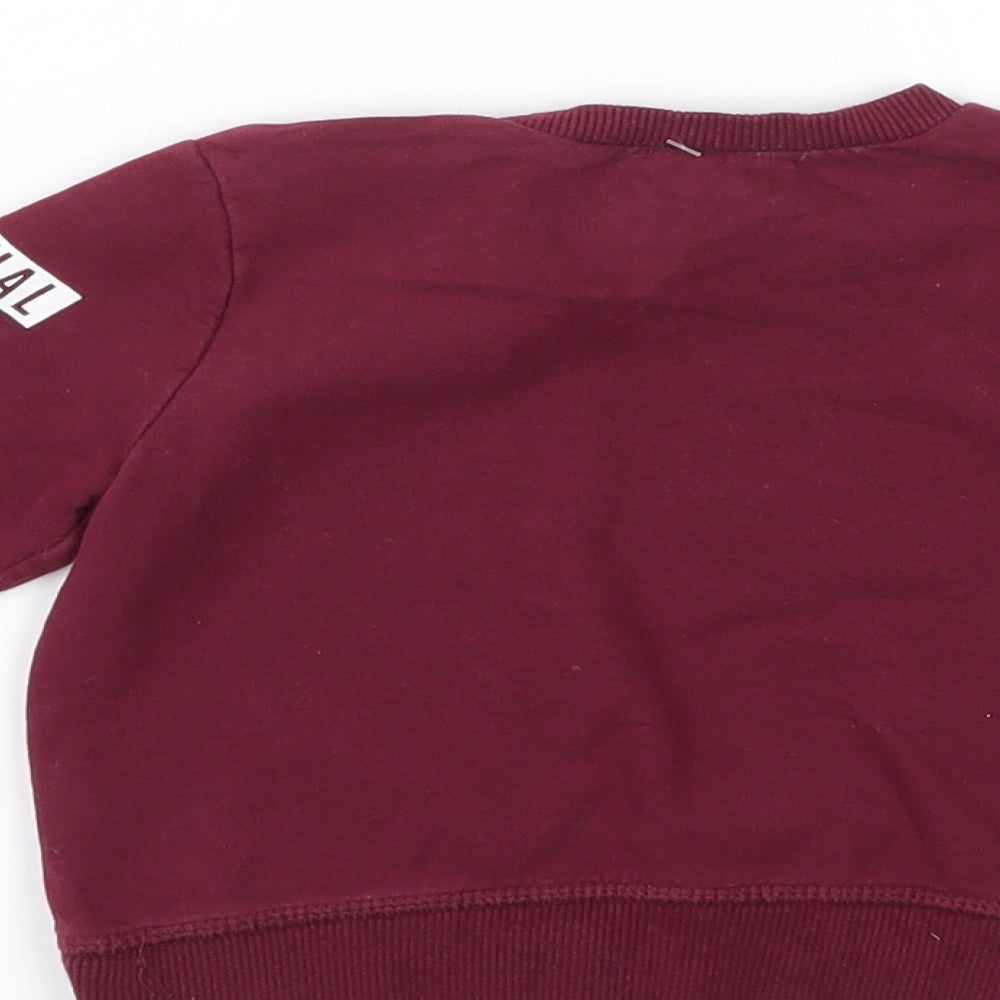 M Baby Red Pullover Jumper Size 6-9 Months