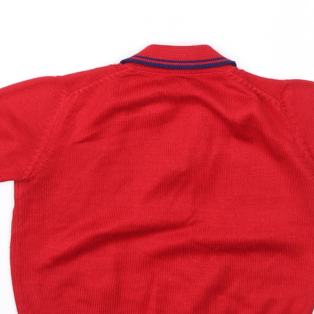 PREWORN Boys Red Basic T-Shirt Size 4 Years