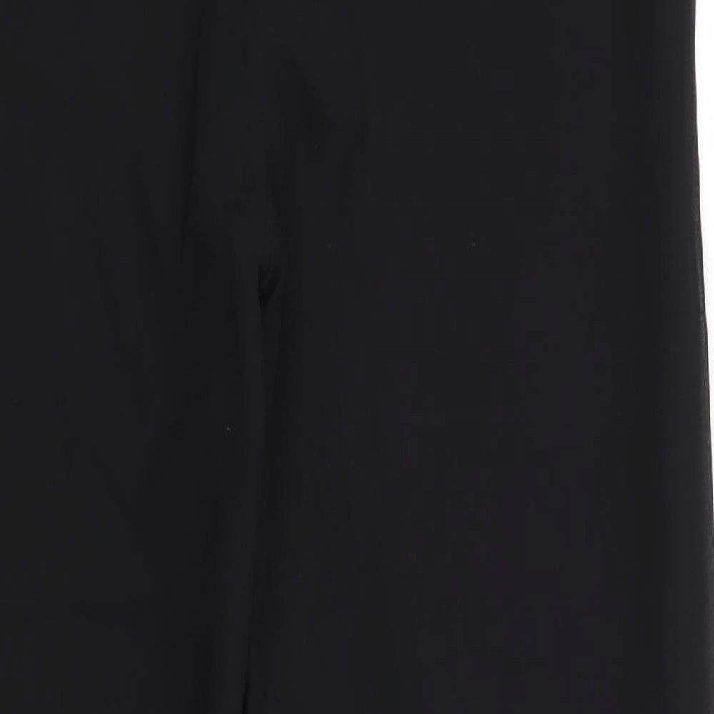 Glamour Womens Black Trousers Size 14 L29.5 in