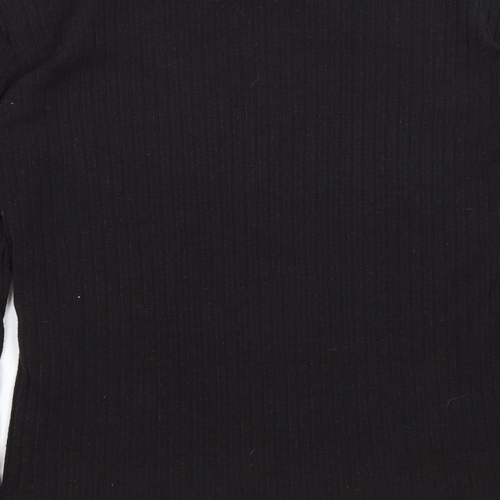 Elli White Womens Black Basic T-Shirt Size S